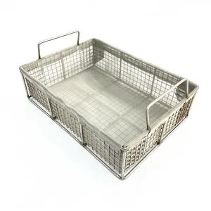 Corrosion Resistance 304 Stainless Steel Wire Mesh Basket For Medical Cleaning thumbnail-1
