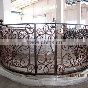 GYD-15B071 Wrought Iron and Round Shape Erose Aluminium Balcony thumbnail-1