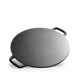 11-Inch Cast Iron Roti Tawa, Double Handled Cast Iron Crepe Pan for Dosa, Tortillas thumbnail-1
