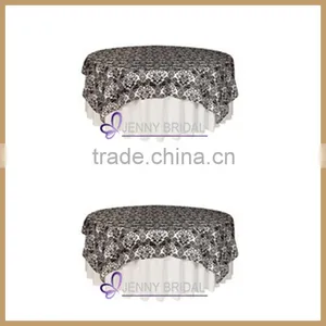 TL014A Wedding Table Decoration Purple Organza Cheap Wedding Table Overlay, Round Overlay Tablecloths Quality Choice thumbnail-3