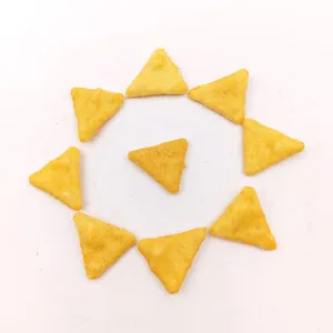 Factory Supply Low Oil Baked Cheese Triangle Corn Chips, Savory Crispy Corn Senbei Snacks, Custom Flavor, HALAL Food thumbnail-3