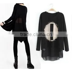 Instyles New Women Blouse Chiffon Long Sleeve Punk Printing Shirt Top T-shirt Boutique Clothing Clothing thumbnail-1
