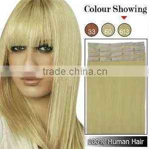 Top Quality Remy Hair PU Weft/Tape Hair Extension thumbnail-1