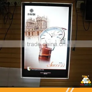 Acrylic Slim Wall Mounted Advertising Crystal LED Light Box thumbnail-1