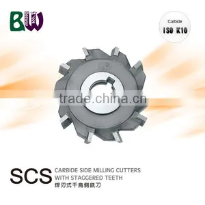 Side Milling Functions of Milling Cutter With Brazed Carbide Staggered Teeth thumbnail-1