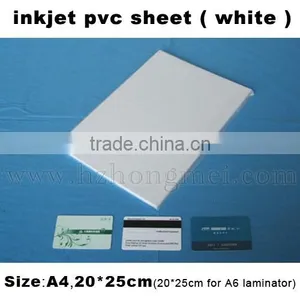 Wholsale Price Pvc Raw Material White Laminating Inkjet Printing PVC Sheet PVC Material 210*297mm*0.3mm for ID Cards thumbnail-2