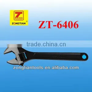Black Finished Adjustable Wrench Adjustable Spanner 8"-24" Large Opening Adjustable Wrench thumbnail-1