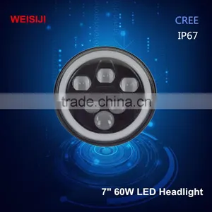 New Arrival and Smart Design Round 7" 60W High/Low LED Headlight for Jeep Wrangler thumbnail-1