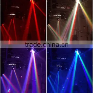 DMX512 10W 2-Head Quad RGBW Roller Led Scanner Stage Beam Light thumbnail-6