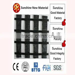 Sunshine Uniaxial Polyester Geogrid Used for Earth Retaining Wall thumbnail-1