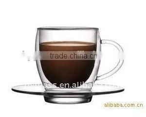 Crystal Borosilicate Glass Coffee&tea Cup With Handle thumbnail-1