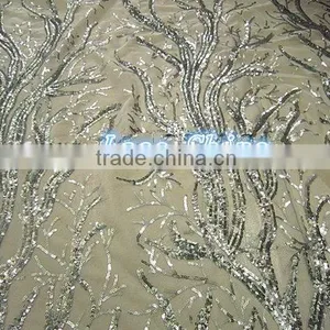 China Wholesale Nigerian Dress Fabric African Lace Fabrics French Tulle Lace With Sequin thumbnail-1