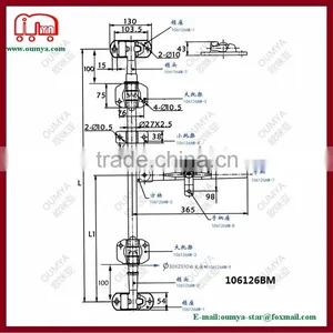 Van Truck Rear Door Lock Gear Set,Truck Cam Type Door Lock,truck Rear Door Gear 106126BM thumbnail-2