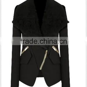 Custom Made Wool Coat in China Women Fashion Coats 2015 thumbnail-3