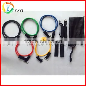 Wholesale 11 Piece Resistance Band Set With Exercise Tubes Quality Choice thumbnail-2