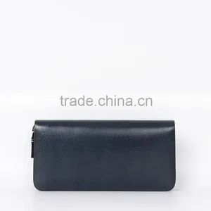 Genuine Leather Men Wallets Business Card Holder Coin Purse Men's Long Zipper Wallet Leather thumbnail-6