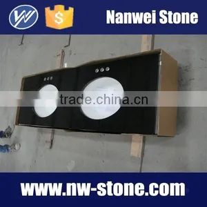Absolute Black Vanity Tops Double Sinks thumbnail-1
