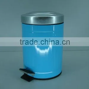 Galvanized Powder Pedal Waste Bin thumbnail-1