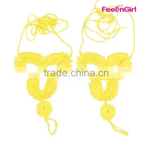 Crochet Flower Barefoot Wrap Sandals Ankle Bracelet Foot Jewelry Quality Choice thumbnail-5