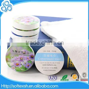 China Portable Outdoor Tourism Travel 100 Cotton Custom Compressed Camp Towel thumbnail-1