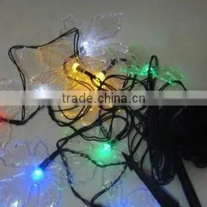 Colorful Solar Strip Light Qualitied Solar Panel+10 Maple Leaf Led +4.5M Lenght Cable Using for Christmas,festival Decoration thumbnail-2