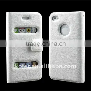 PU Mobile Phone Case for IPhone 4/4S, Notebook-shaped Design thumbnail-1