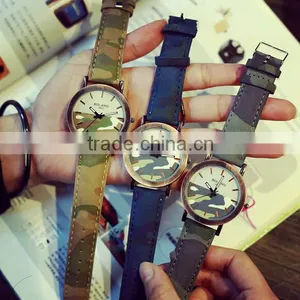 Camouflage Watch, Unisex Watch, Women Watches, Antique, Brass Watch, Vintage Style Camouflage Leather Watch thumbnail-1
