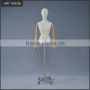 Full Body Fashion Fabric Dress Form Mannequin for Display With Wheels thumbnail-5