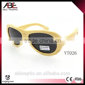 2016 Fashion Style UV400 Mirror Lens Italian Designer Bamboo Wooden Polarized Sunglasses FDA CE Sun Glasses Supplier's Choice thumbnail-1