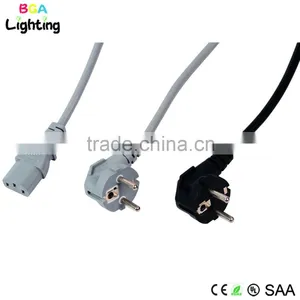 VDE Pipe 2 Pin Plug With Power Cord Braided Wire thumbnail-1