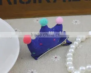 Wholesale Manufacturer Lovely Girls Hair Clips With the Cute Crown thumbnail-1