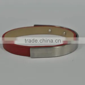 Leather Jewelry Hot Sale Steel Time Leather Bracelet Plain Leather Bracelet thumbnail-4