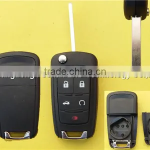 Keyless Entry Flip Remote Key Chevrolet 4+1 Buttons HU100 Blade thumbnail-1