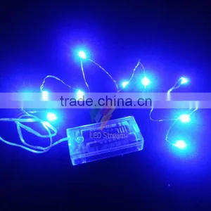 3V Christmas Holiday LED Mini Silver Color Copper Wire Fairy String Lights Battery Power thumbnail-2