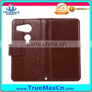 Open Right and Left Leather Phone Case With Holder for Google Nexus 5X Case Cover thumbnail-3