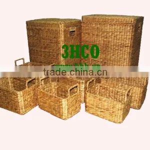 2015 New Product Water Hyacinth Hamper for Home Decoration and Furniture thumbnail-1