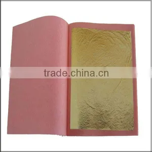 23.75k Genuine Gold Leaf 130g Loose Booklet 8cm*8cm 25sheet/booklet thumbnail-1