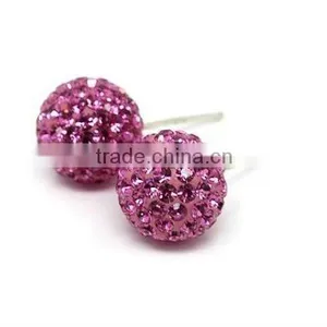Pink Crystal Earring Stud Earring thumbnail-1