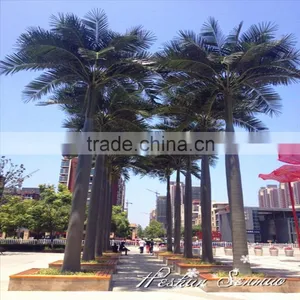 Vertical Garden Decoration Palm Leaf Products 5ft to 16ft Height Outdoor Artificial Green Plastic Coconut Palm Trees thumbnail-1