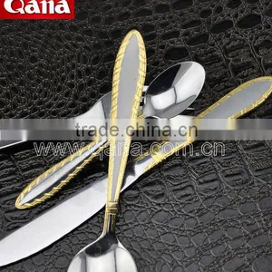 Gold Plated Hotlel Restaunt Cutlery TZ006 thumbnail-2