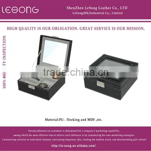 Hot Sale Customized Handmade Pu Leather Watch Box/watch Case thumbnail-1
