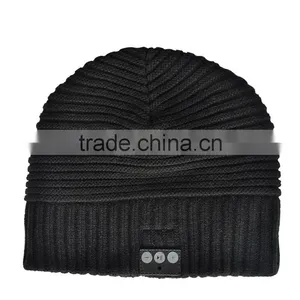 Free Hands Knitted Bluetooth Music Beanie Hat Cap Headset Stereo Speaker & Mic thumbnail-1