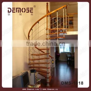 House Steel Wooden Spiral Staircase for Sale thumbnail-1