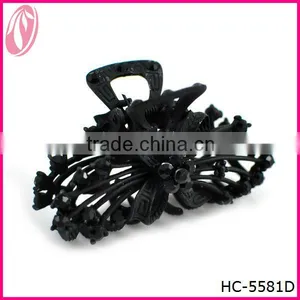 Latest Vintage Boutique Leaf Zebra Black Crystal Antique Hair Clip Claw thumbnail-1