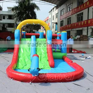 Backyard Inflatable Bouncer Water Slide With Pool thumbnail-2