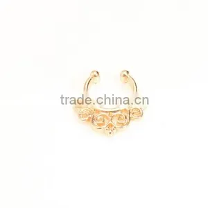 Alloy Charms Fake Septum Nose Ring Non Piercing Hanger Clip On Jewelry thumbnail-5