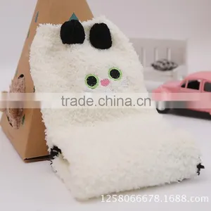 Embroidery Three-dimensional Cartoon Cute Coral Velvet Socks Funny Christmas Socks thumbnail-5