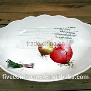 Wholesale Decal Oval Ceramic Plate thumbnail-1