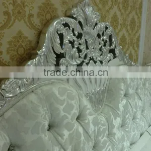Antique Solid Wood Carved Design Furniture Bedroom Bed Bedside Table Wardrobe Dressing Table Bench Commode thumbnail-4