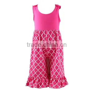 Wholesale 2016 Girls Clothes Summer Sleeveless Lovely Shorter/longer Jumpsuit Quatrefoil Baby Romper thumbnail-1